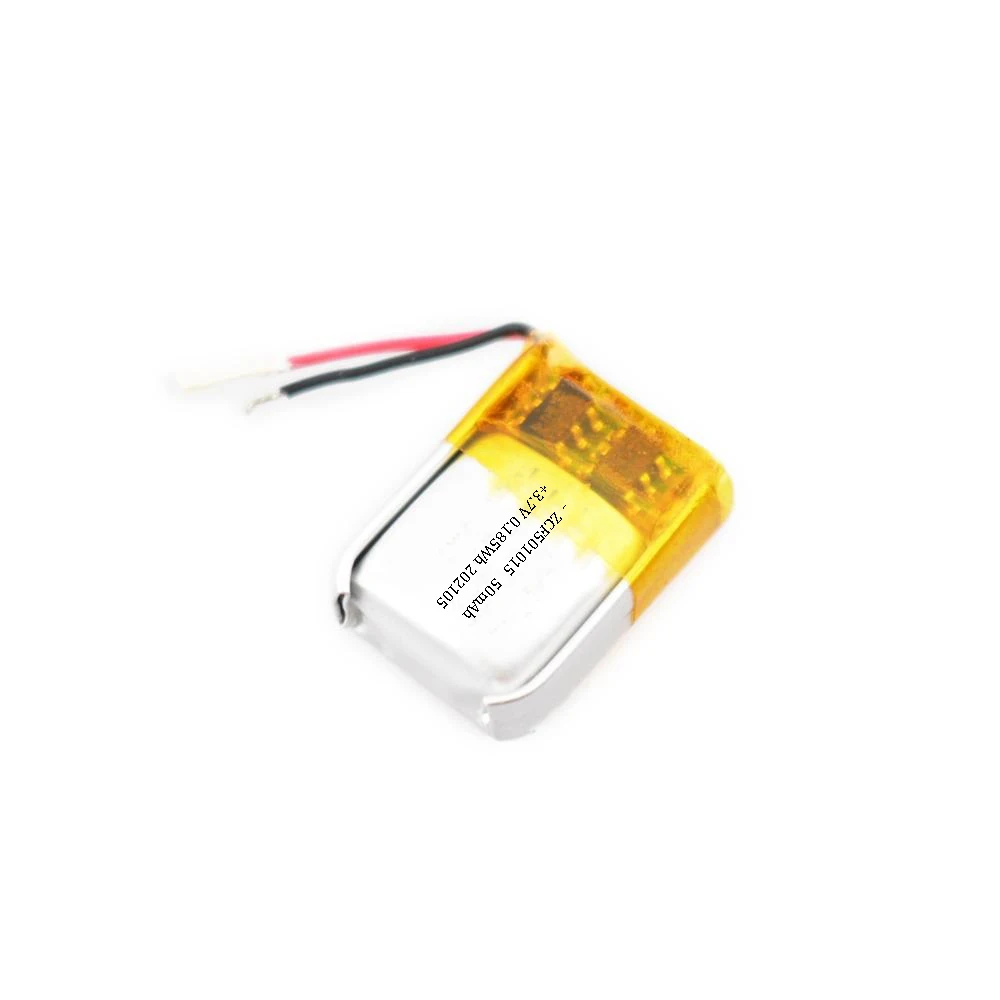 KC Approved Lithium Polymer Battery Small Capacity 501015 3.7V 50mAh 3.7v for Earphones
