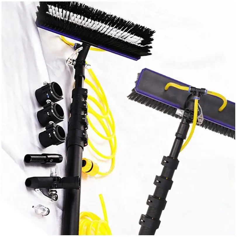 Carbon Fiber Tube Pole tubos lac negro de acero al carbono Adjustable 2023 Environmental Protection Long Handle Cleaning Brush