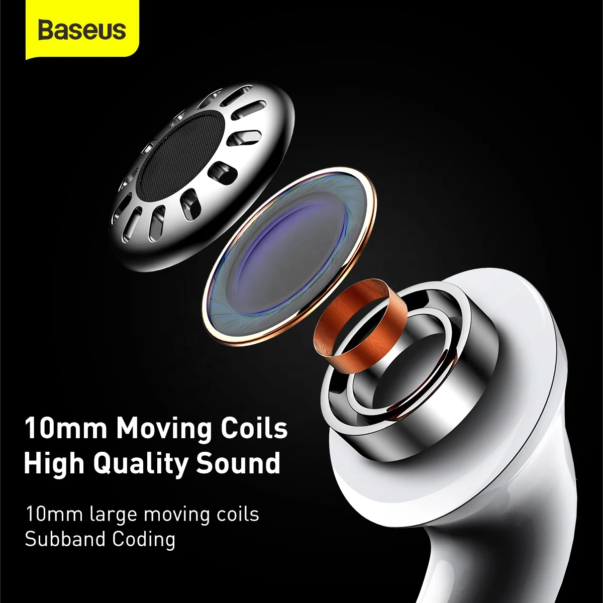 Baseus W3 TWS 5.0 Wireless Earphone In-ear HD Earbuds Touch Control Headset Earphone IPX5 Waterproof Sports Earphones