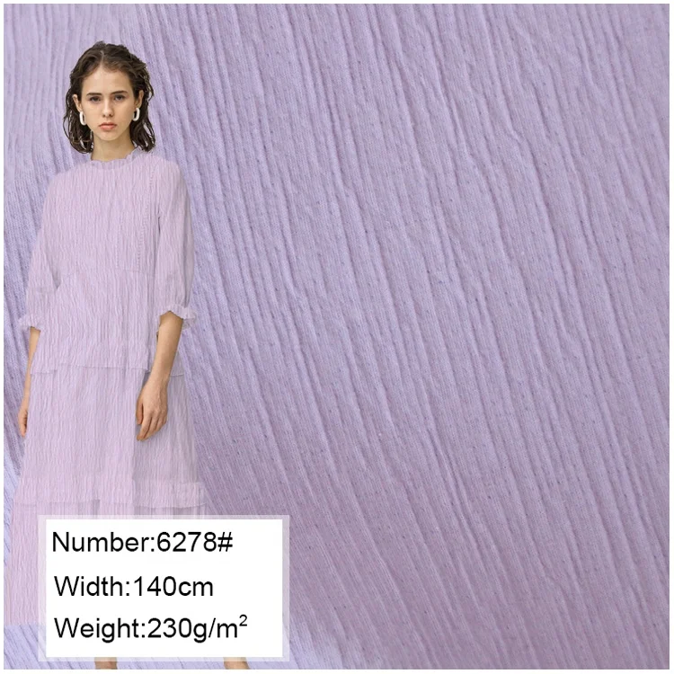 6278# 95%cotton 5%spandex cotton knitted fabric 230gsm medium weight knitting cotton fabric stock bark wrinkle for pajamas vests