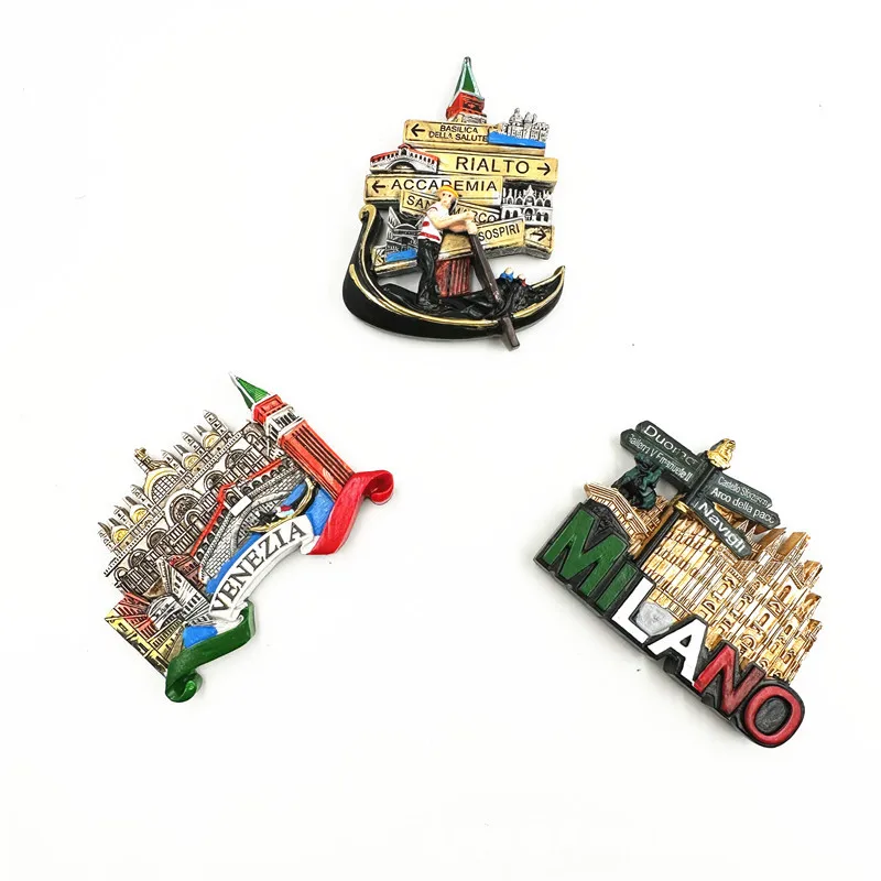 3D Fridge magnets Custom Modern Design Country Tourism Magnetic Resin Refrigerator Magnets Sticker Resin Fridge Magnet