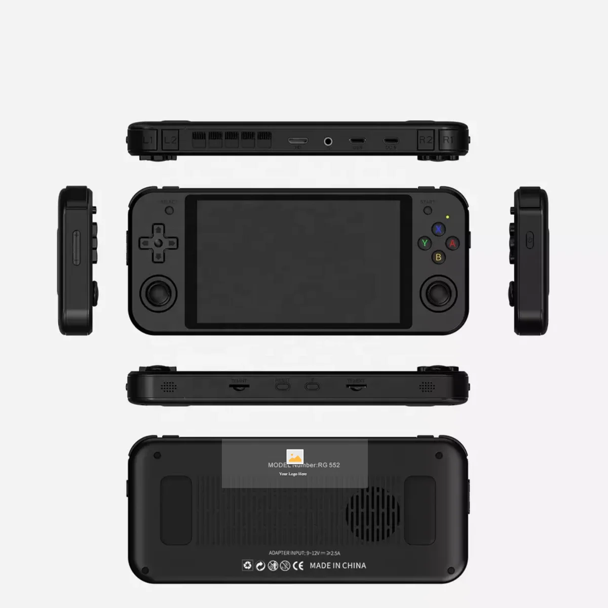 RG552 Game Console 5.36 inch Retro Video Game Console with 128GB Dual System TV Handheld Game Player