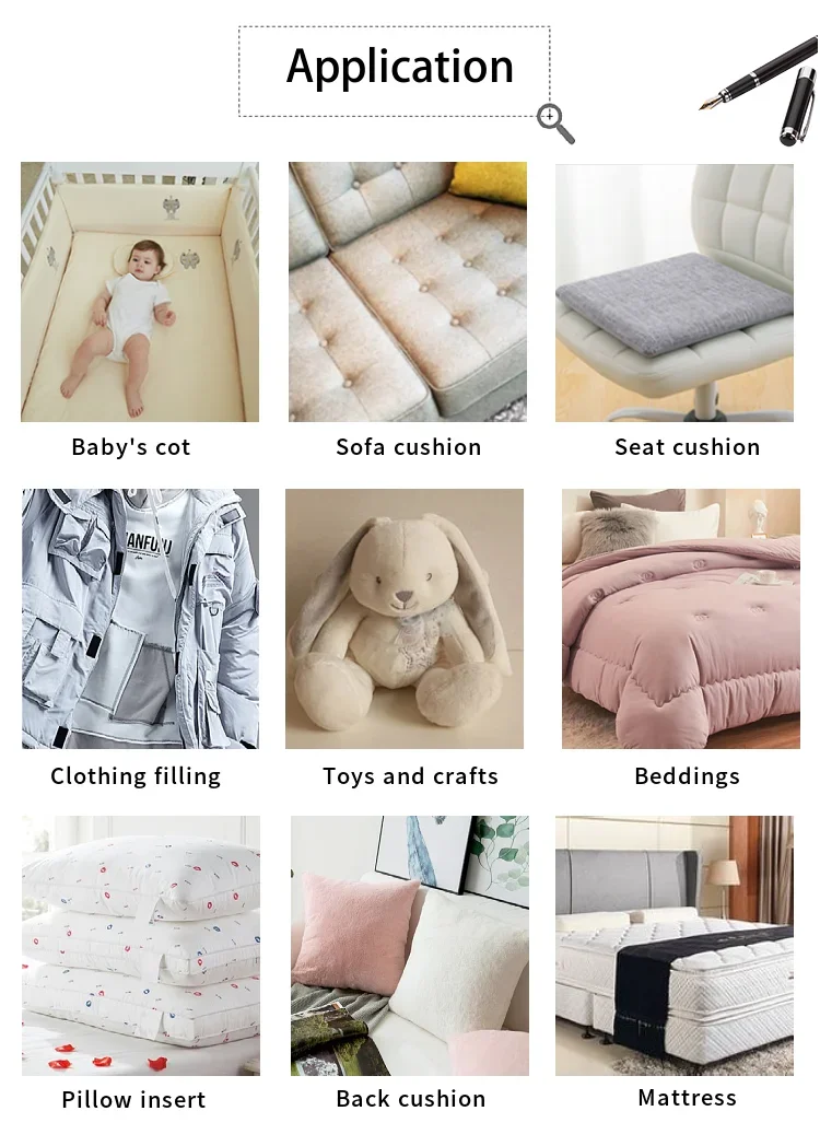 Chinese Strength Manufacturer Provides Polyester Fiber Filling for Warm Down Cotton