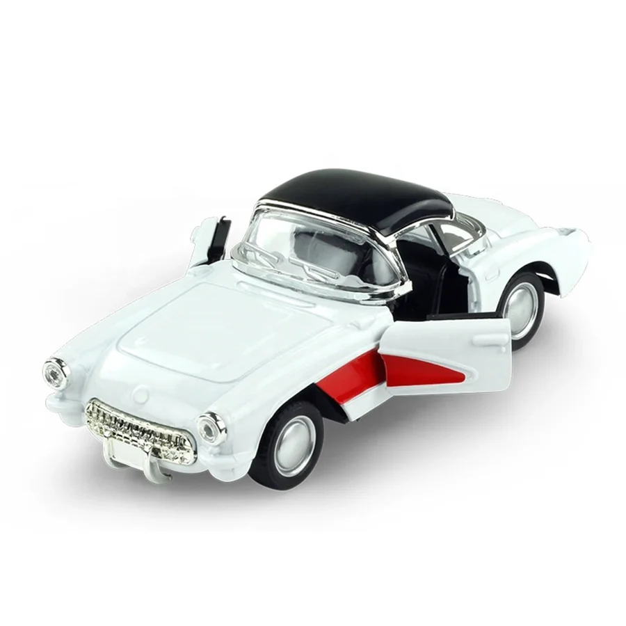 Unisex 1/32 Die Cast Vintage Car Model Friction Toy for Kids Collection Simulation Toy