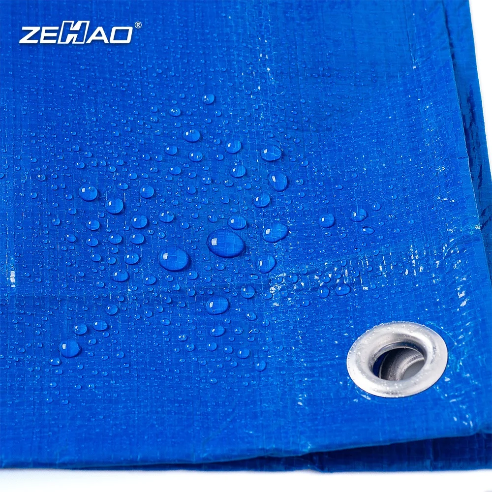 Zehao Factory Price 90g blue Double Coating Plastic Tarp China Manufacturer Waterproof Pe Tarpaulin Swimming Pool Covers