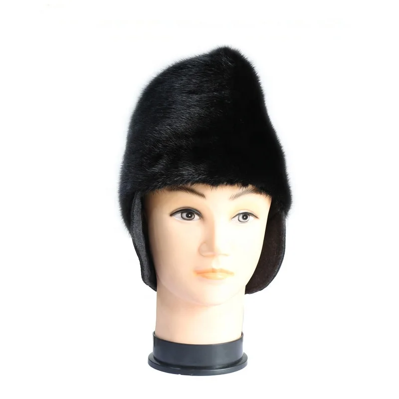 China factory wholesale Kippah hat Real Mink Fur Diplomat Hat