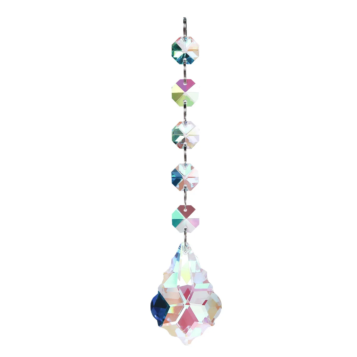Hot Selling Octagonal Bead Crystal Ornament Crystal Sun Catcher DIY Pendant Wedding Outdoor Decoration Goods
