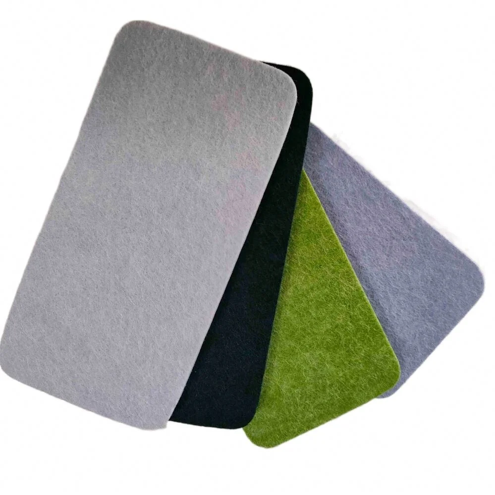 Fireproof Diy Hexagon Fiber Acoustic Panels Cuttable PET for Wall