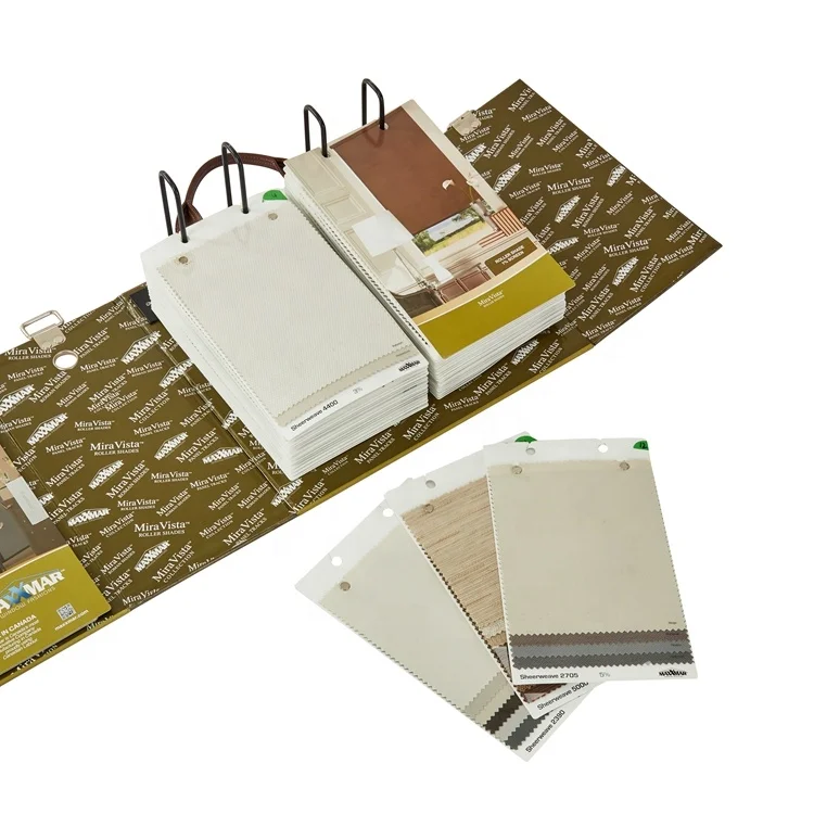 Customized New Design  Rollder Blinds Colour Book Card Fabric Swatch Card Sample Book