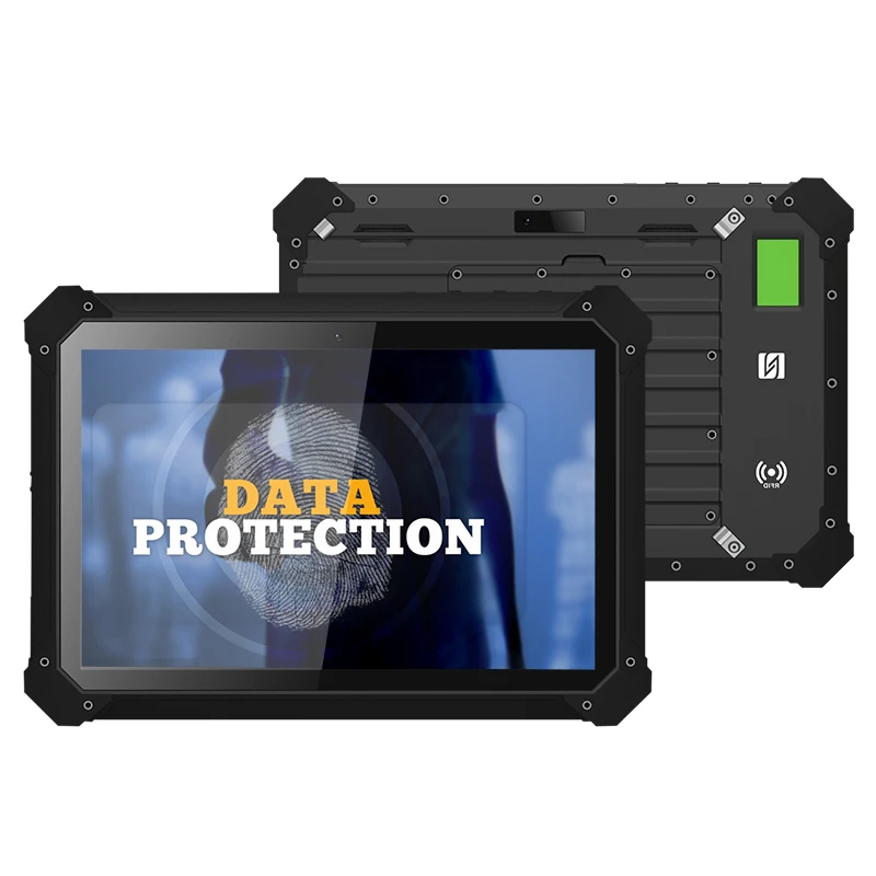 10 inch Rugged android Tablet With NFC RFID Fingerprint Reader ip67 Industrial Tablet pc Built in 2D Scanner