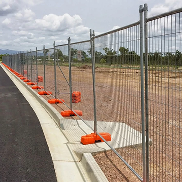 Custom Construction Safety Portable Galvanized Fence Panel Removable Temporary Site Fencing