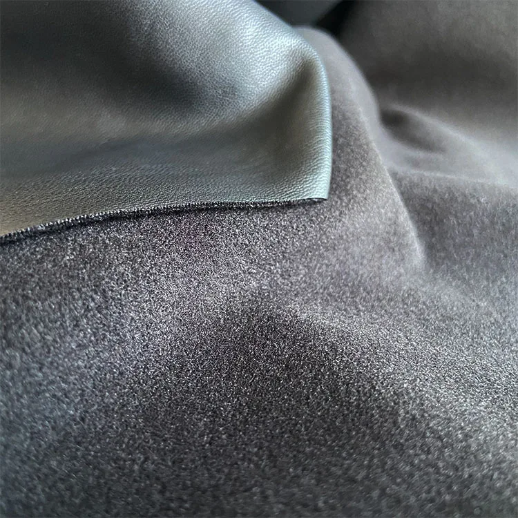 ready stock soft stretch PU artificial faux leather fabric for clothing for jacket