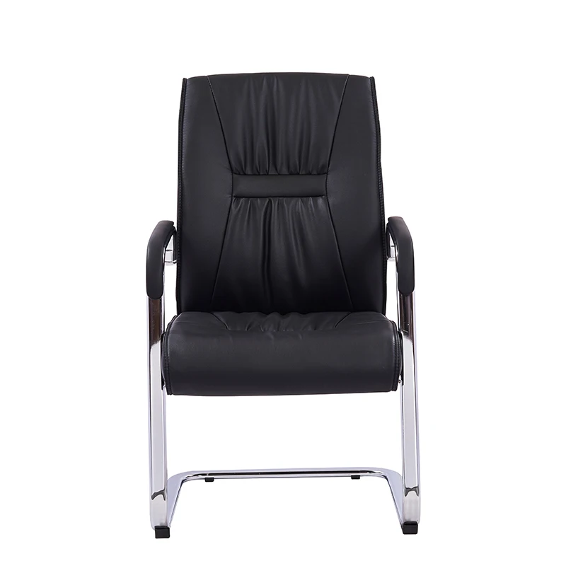 Cheap Office Chair Leather  Ergonomic Meeting Chair Office Furniture PU Leather Office Chairs Without Wheels