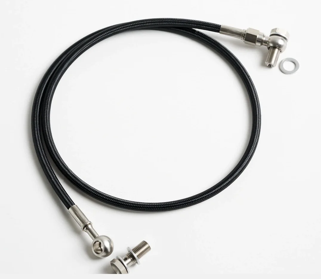 High quality O.D 6.35mm I.D 3.56mm cotton yarn 304 wire s.s stainless steel braided ptfe fuel hose for motor