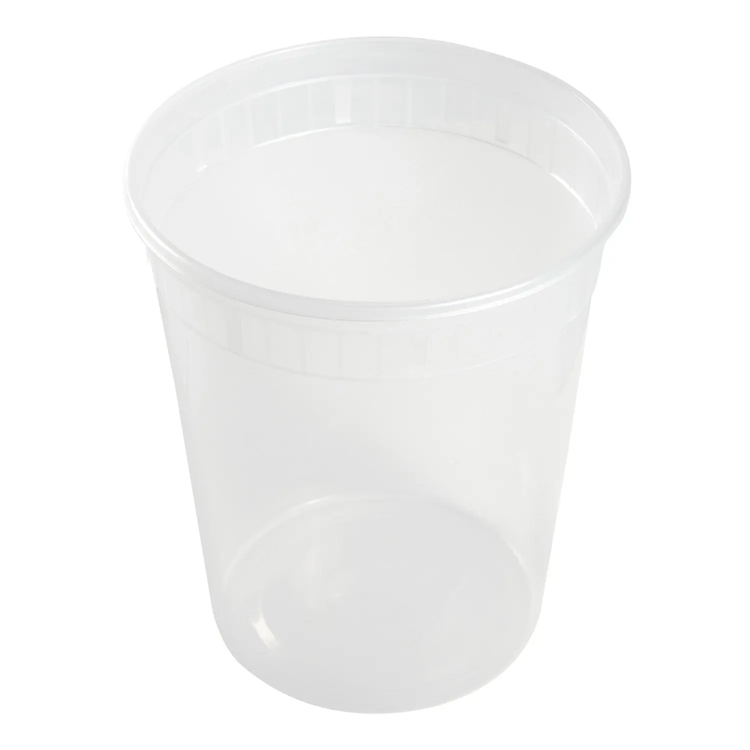 32 oz deli container clear plastic round cups takeout disposable food container