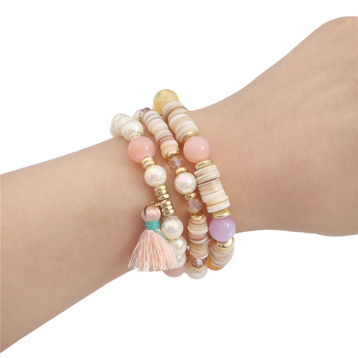 hot sale 4mm 6mm 8mm Shell Spacer Beads Shell Coin Beads colorful Freshwater Shell Beads for jewelry necklace bracelet making