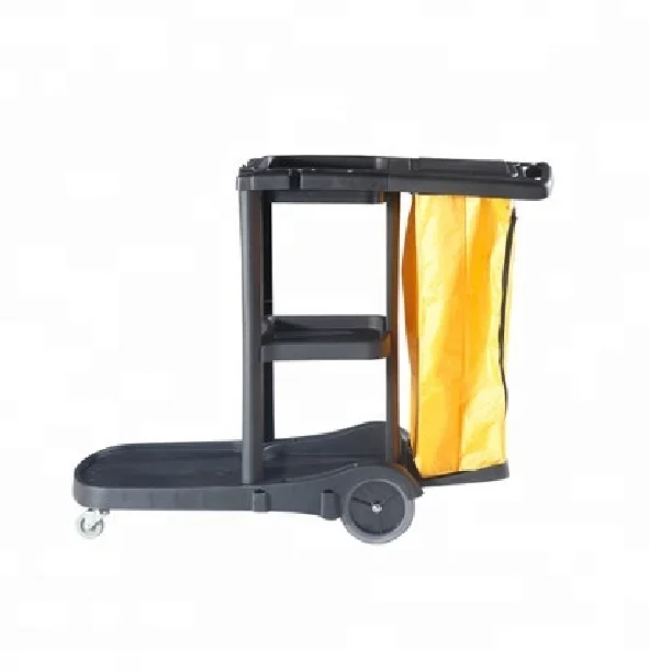 Commercial Cleaning Supplies Folding Cleaning Cart Multifunction Janitor Housekeeping Carts Hotel Cleaning Trolley