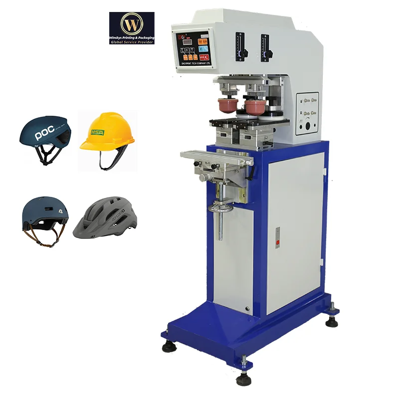 Closed Sealed Ink Cup Desktop Pad Printing Machine 2 Color Tabletop Tampo Printer Pad Printer For Electronic Industry Equipment