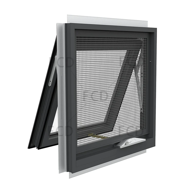 High Quality Standard Customized Aluminum Windows, Optional Used Insect Screen Aluminium Awning Window With Decorative Grills