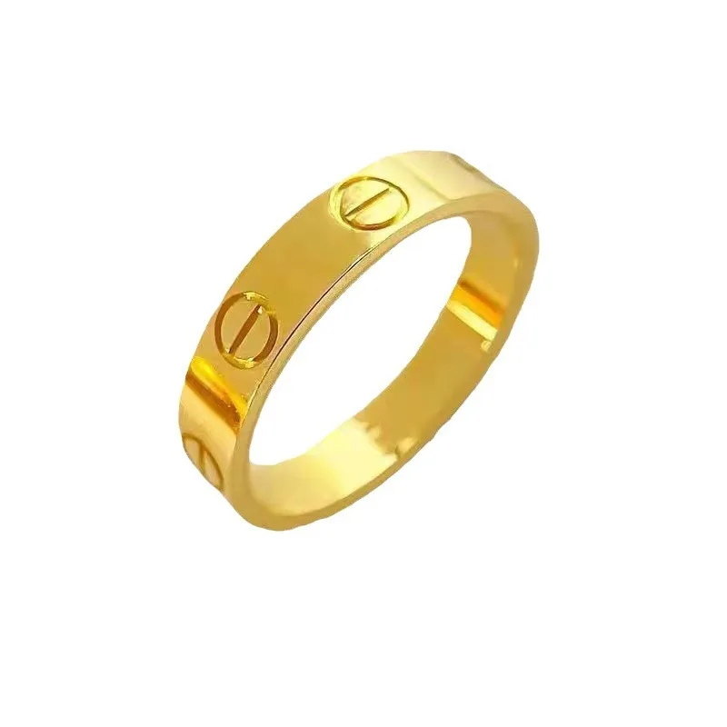 Lerca 2024 Fashion design 18K gold pure plain rings Fine Jewelry Classic Style for Women and Men
