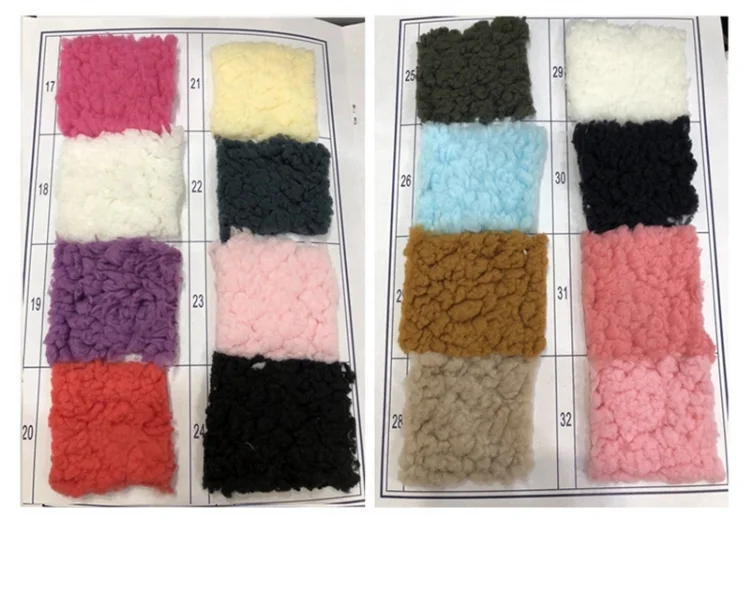 Ready goods wholesale polyester sherpa fleece fabric