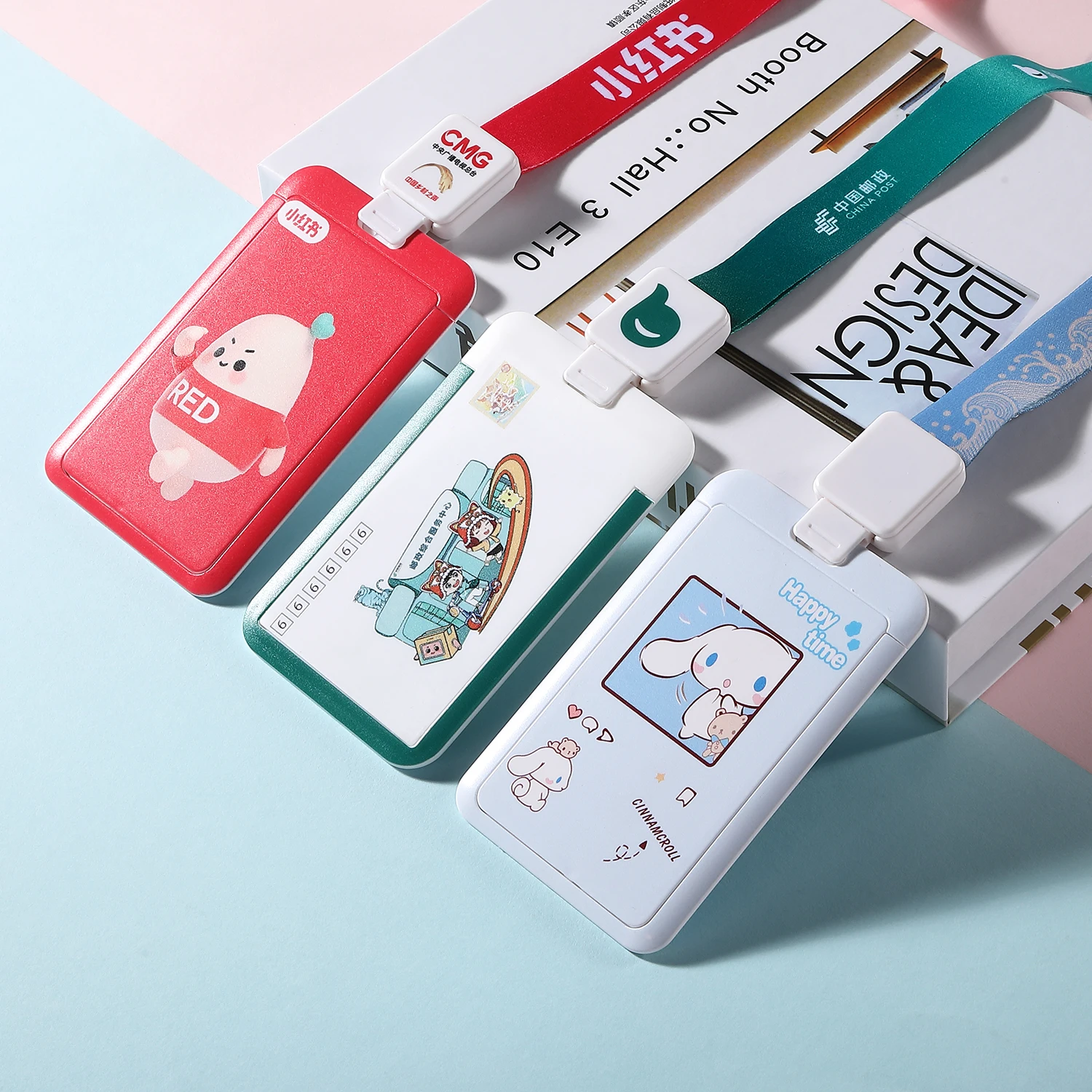 Custom Logo ABS Plastic ID Card Badge Holder for Lanyard Badge Reel