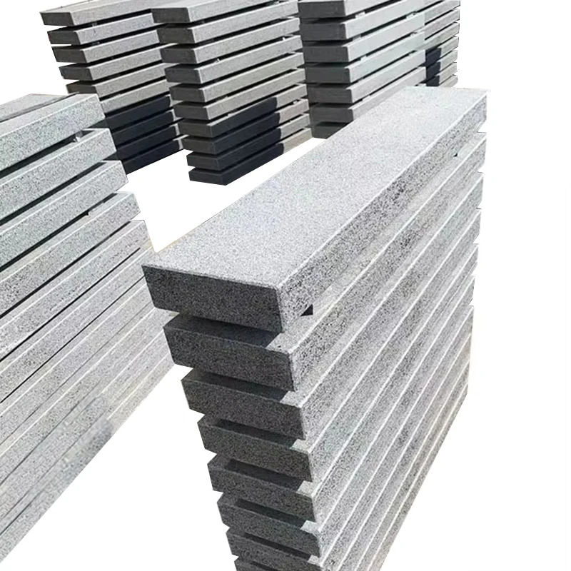 High Quality g654 dark grey granite step stair Natural Customized Size Outdoor Floor Road Garden exterior granite step