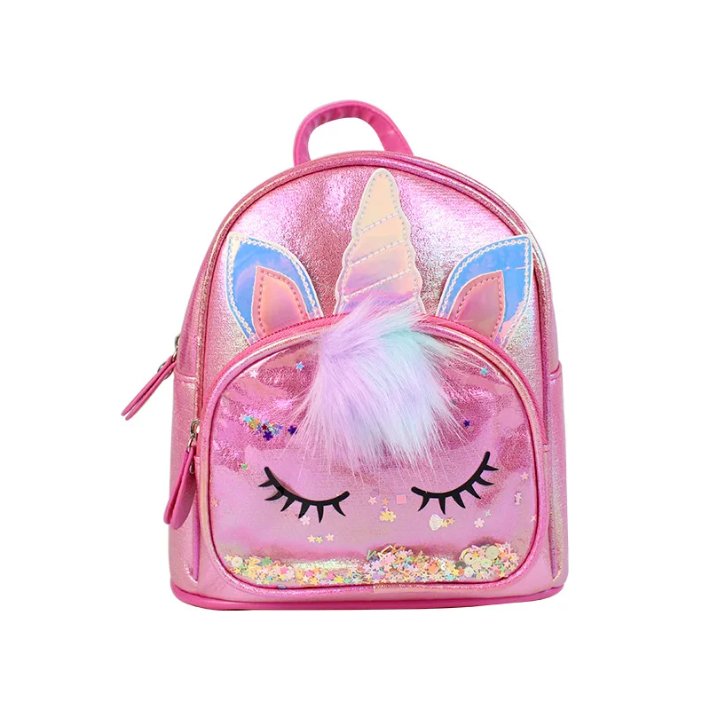 Cute Kids Unicorn Backpack Multicolor Pu Leather Unicorn School Backpacks for Children
