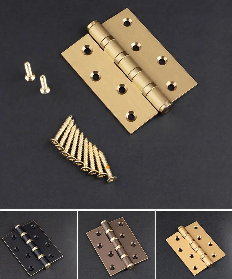 New Design Antique Villa Bedroom Wooden Door Solid Brass Magnetic Silent Door Lock Lever Handle