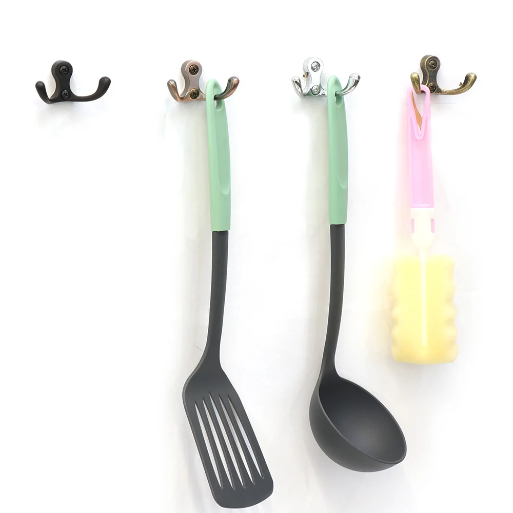 Modern Style Cloth Coat Wall Hooks Hangers Heavy Duty Zinc Alloy Metal Wall Mounted Wall Hooks