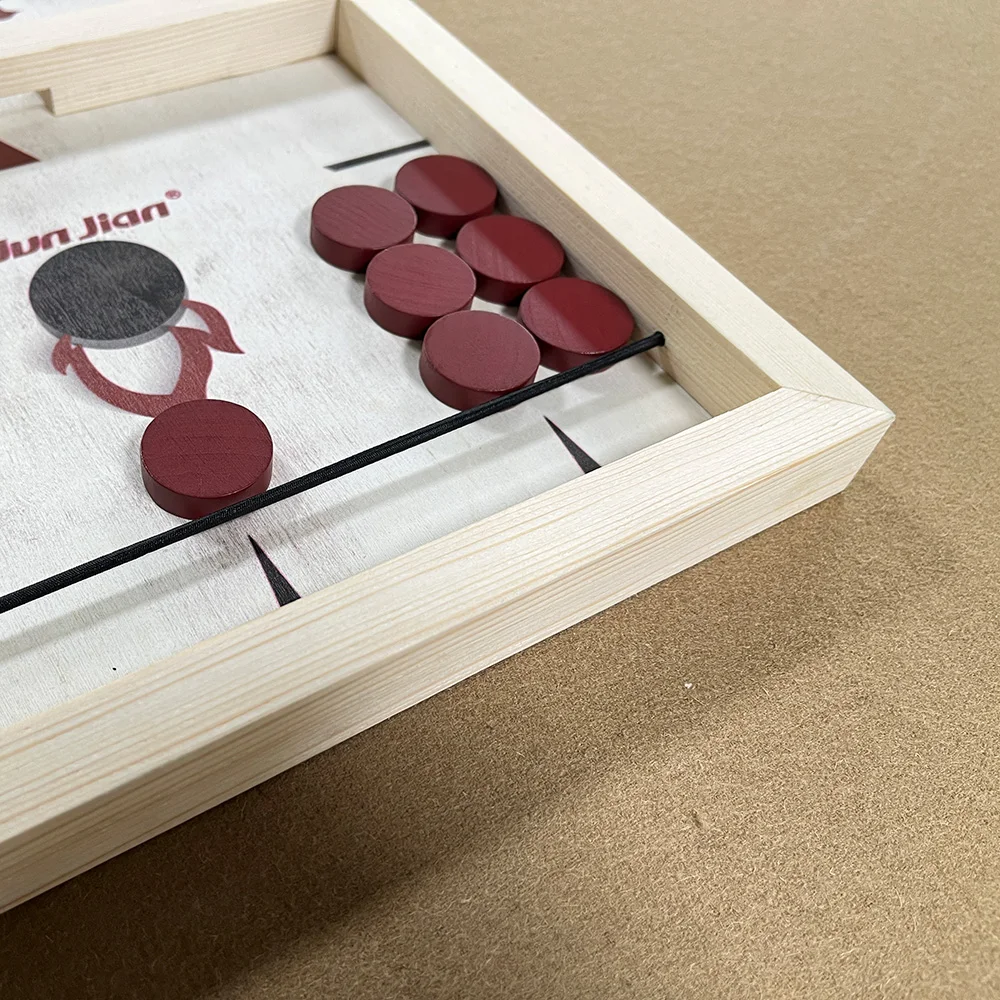 Large Sling Puck Game, Foosball Winner Board Game, Wooden Hockey Table Game, Fast Paced Slingshot Game Board, Rapid Sling Table
