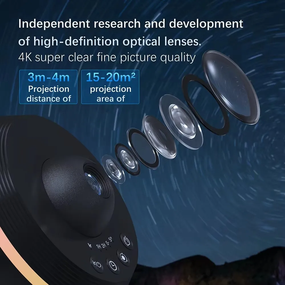 Newest 4K Dynamic Meteor Ga laxy Star Projector 13 in 1 LED Sky Projector Lamp Planetarium Projector with Stars and Planets
