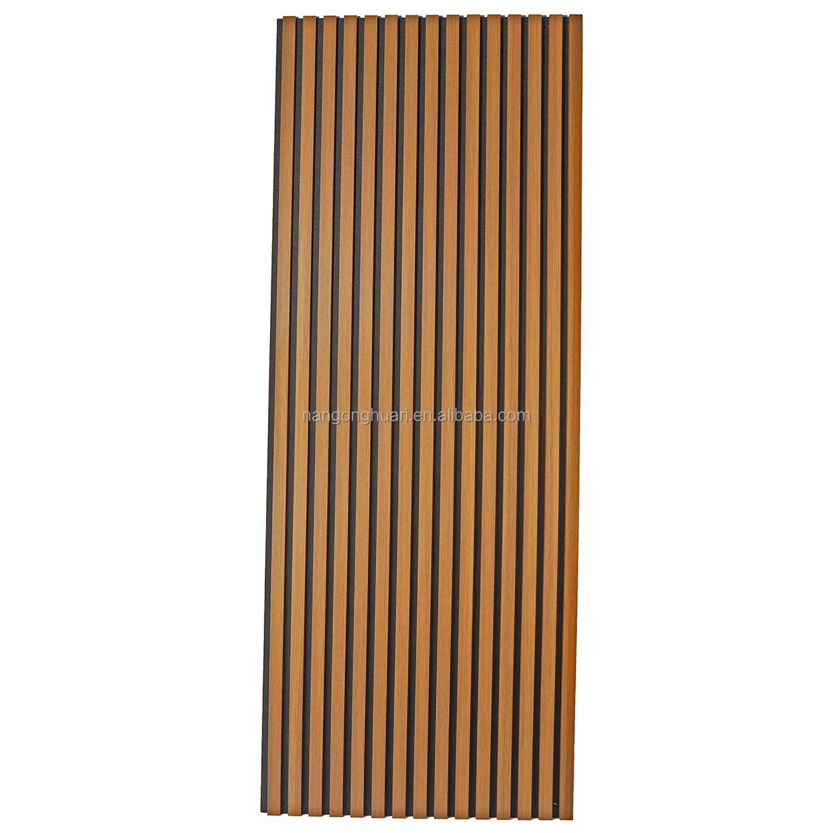 Modern Black Flexible Wood Board Slat Soundproofing Acoustic Wall Felt Panels for Hotels and Studios 3D Model Design Capable