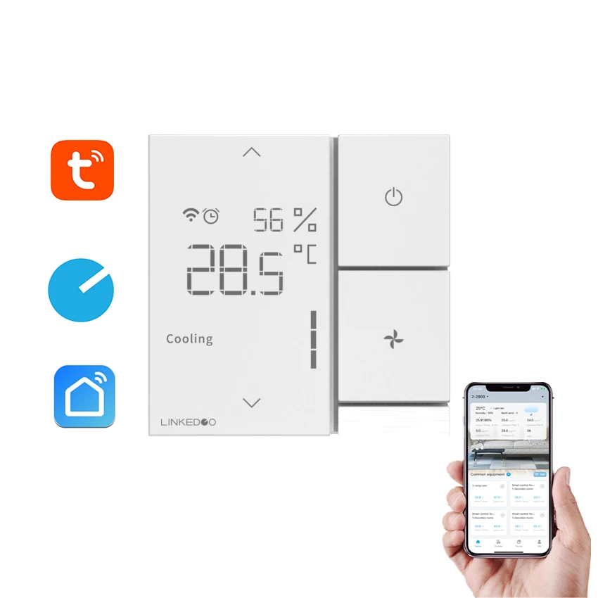 Wifi Smart Weekly Programmable Room Alexa Home Thermostat For Air Conditioner and floor heating