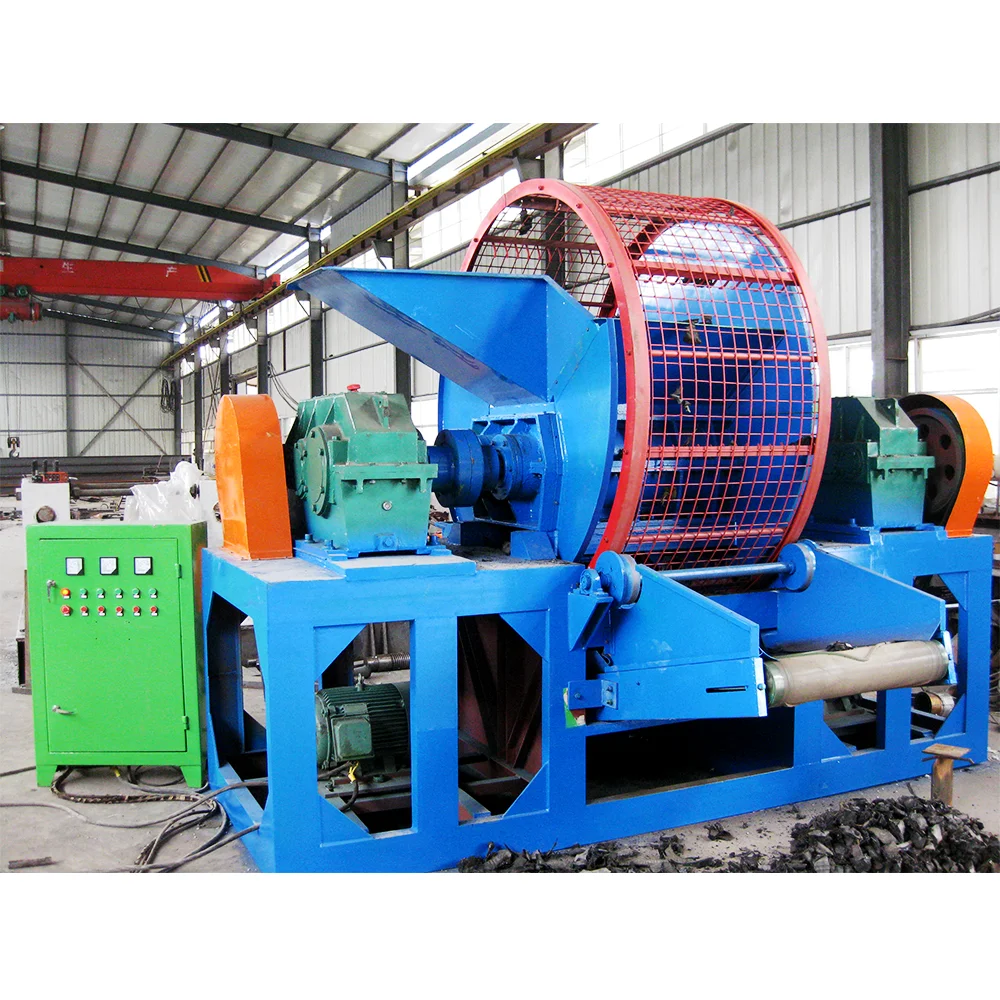 Full Automatic Waste Tire Recycling Line / Rubber Crushing Machine / Tyre Shredder