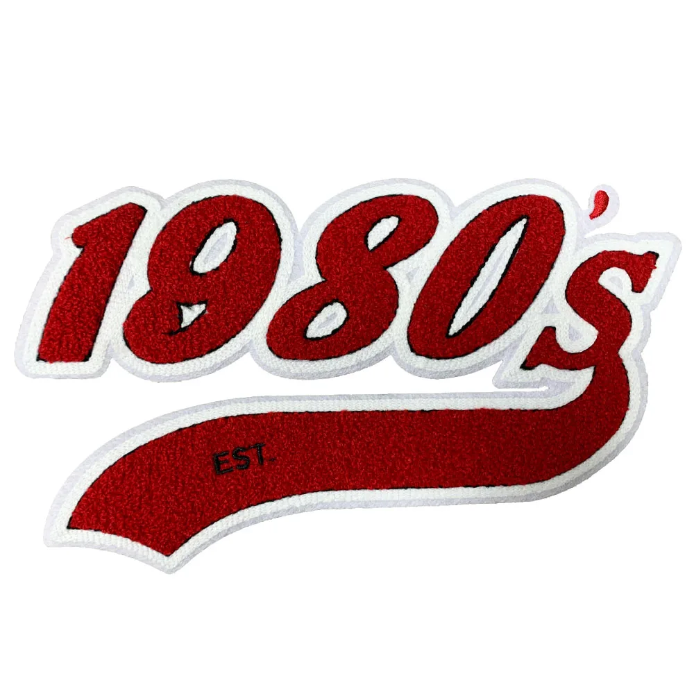 Wholesale High quality Yarn Custom Embroidery Chenille Patches Letters No Minimum for clothing