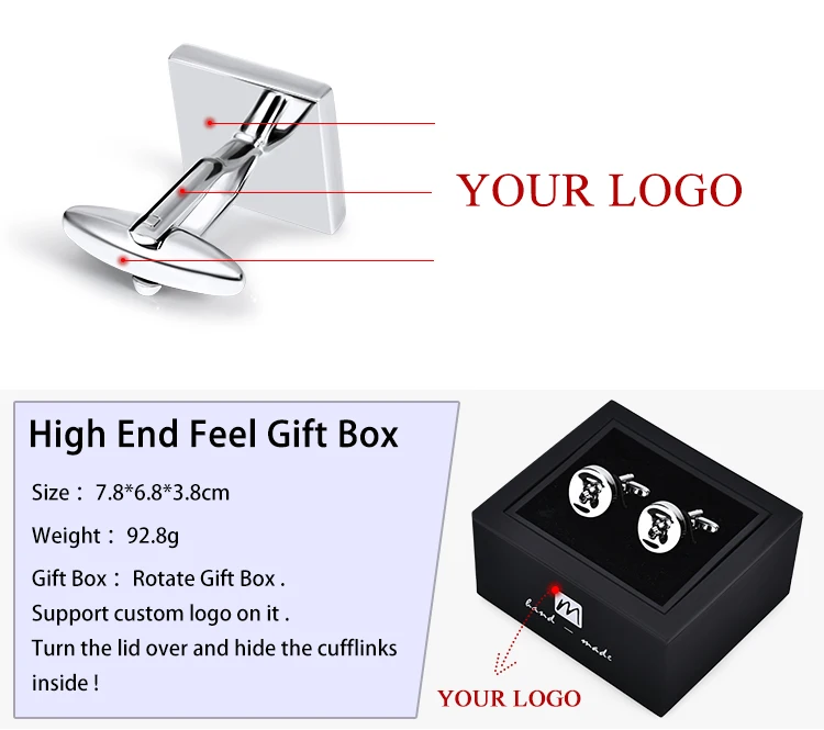 
High Quality Square Wedding Shirt Brand Cuff buttons Luxury Shell Cufflinks for Mens 