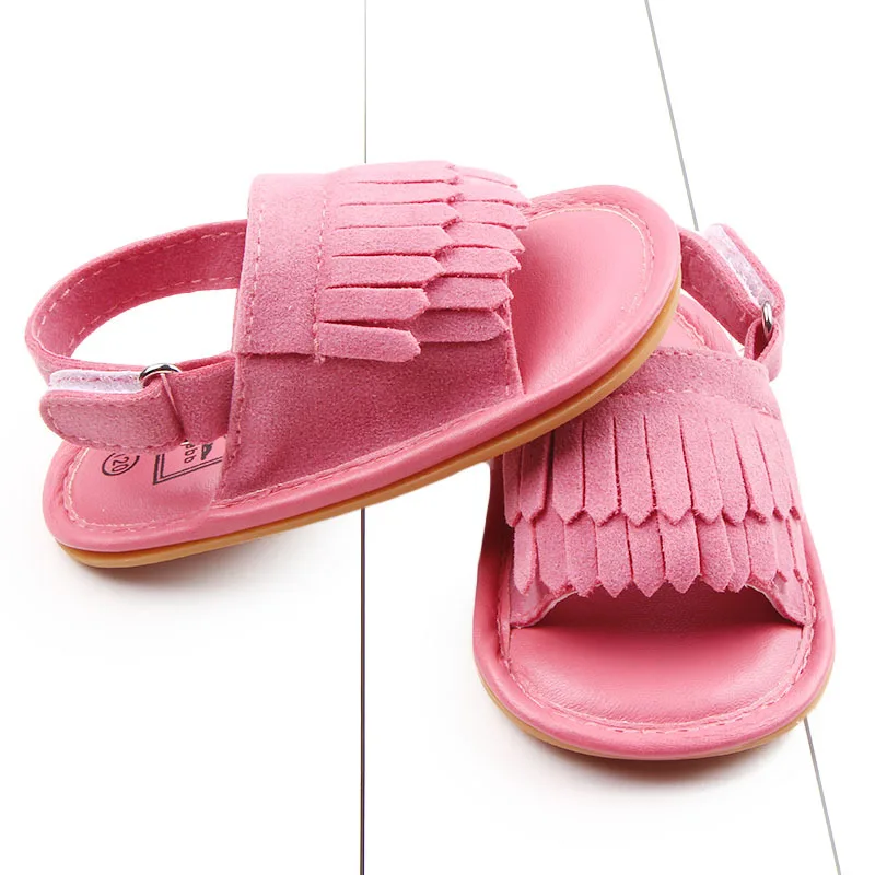 
2021 New Arrival Cute Frosted Tasseled Kids Shoes Sandals 