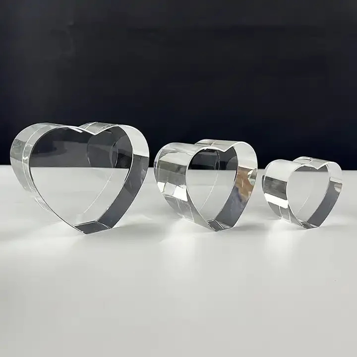 wholesale sublimation blank crystal photo frame Personalized Custom round crystal photo frame for wedding gifts