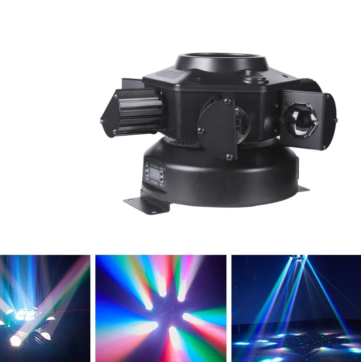 Bar Party 6 LED Bee Eyes Shake Head Whirlwind Beam Stage Light Colorful Rotating KTV Flash