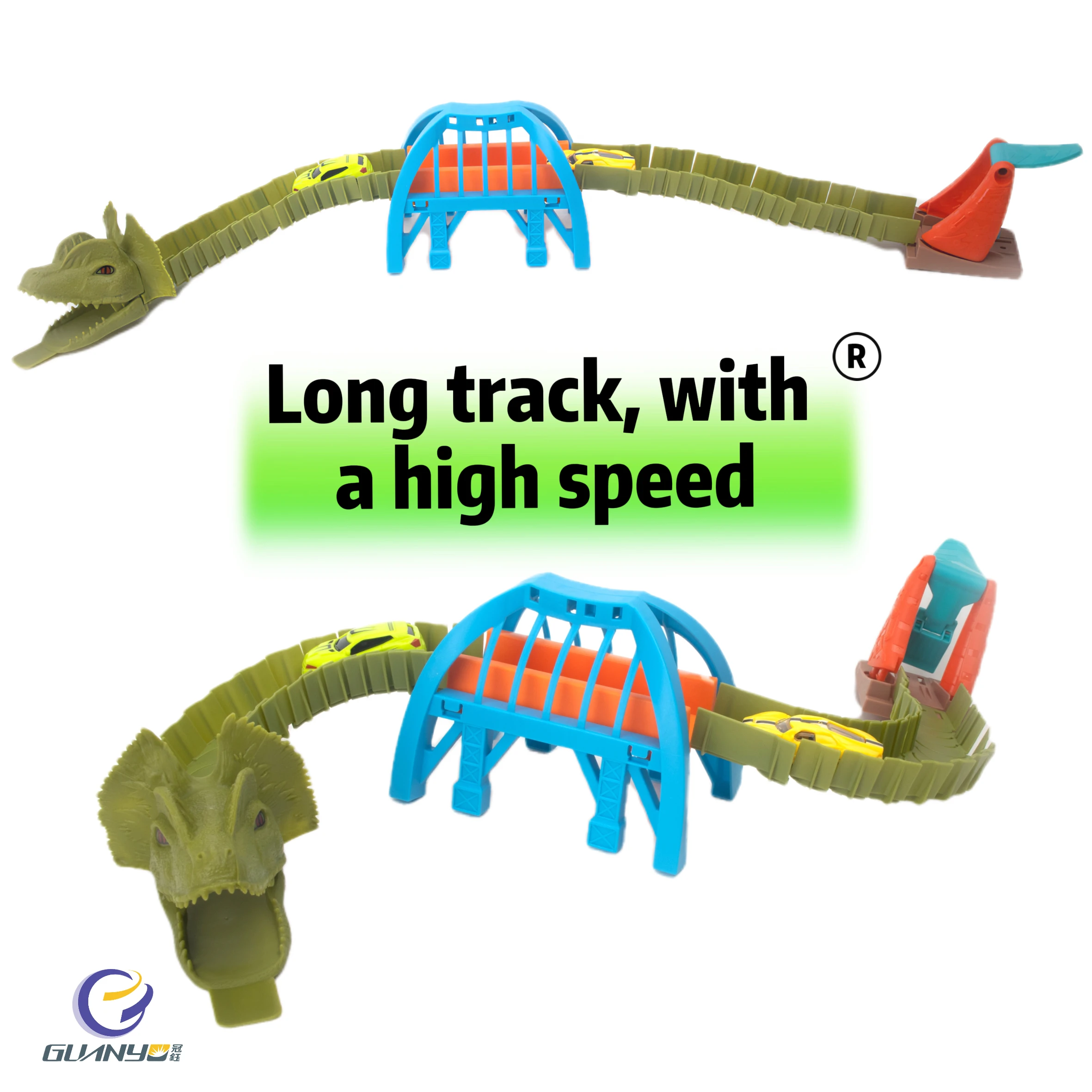 Dinosaur Track Toy Set with Race Car New Construction Railway Vehicles Slot Toy Education Toys For Kids