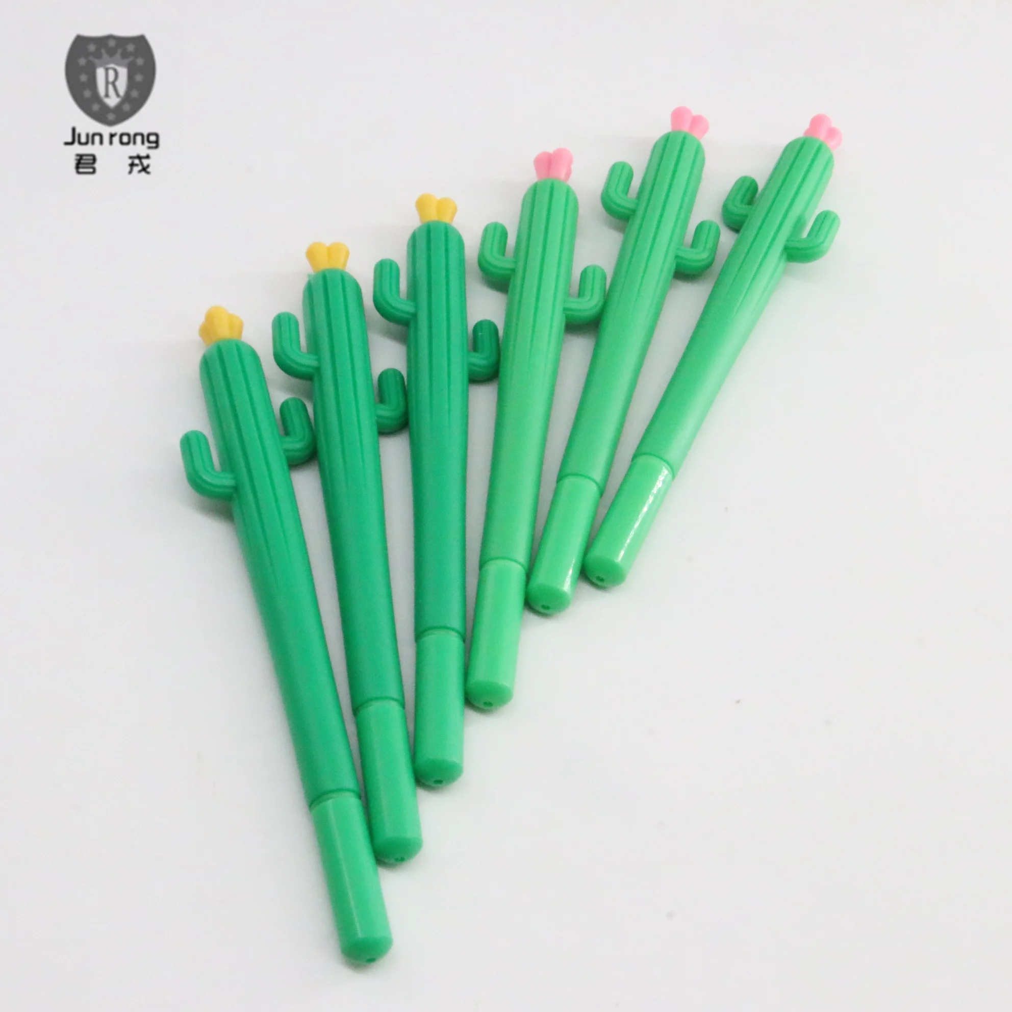 school cute gel pen black refill Cactus pen silicone material pen for children