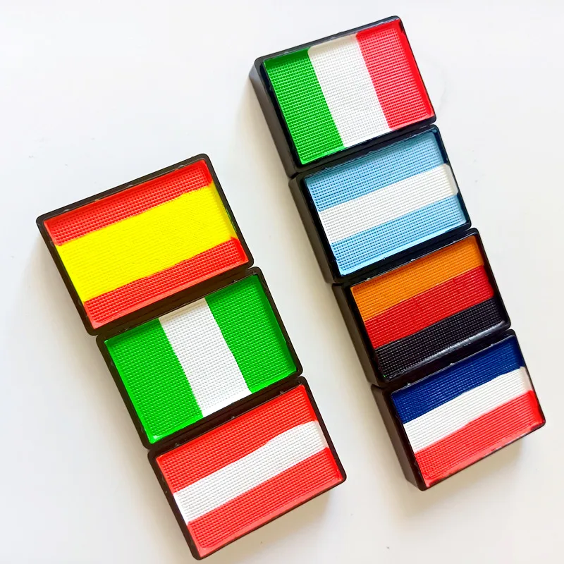 Popular Kids Halloween Gifts face paint UV Non-Toxic Neon Water-Based 30g Rainbow Split Cake