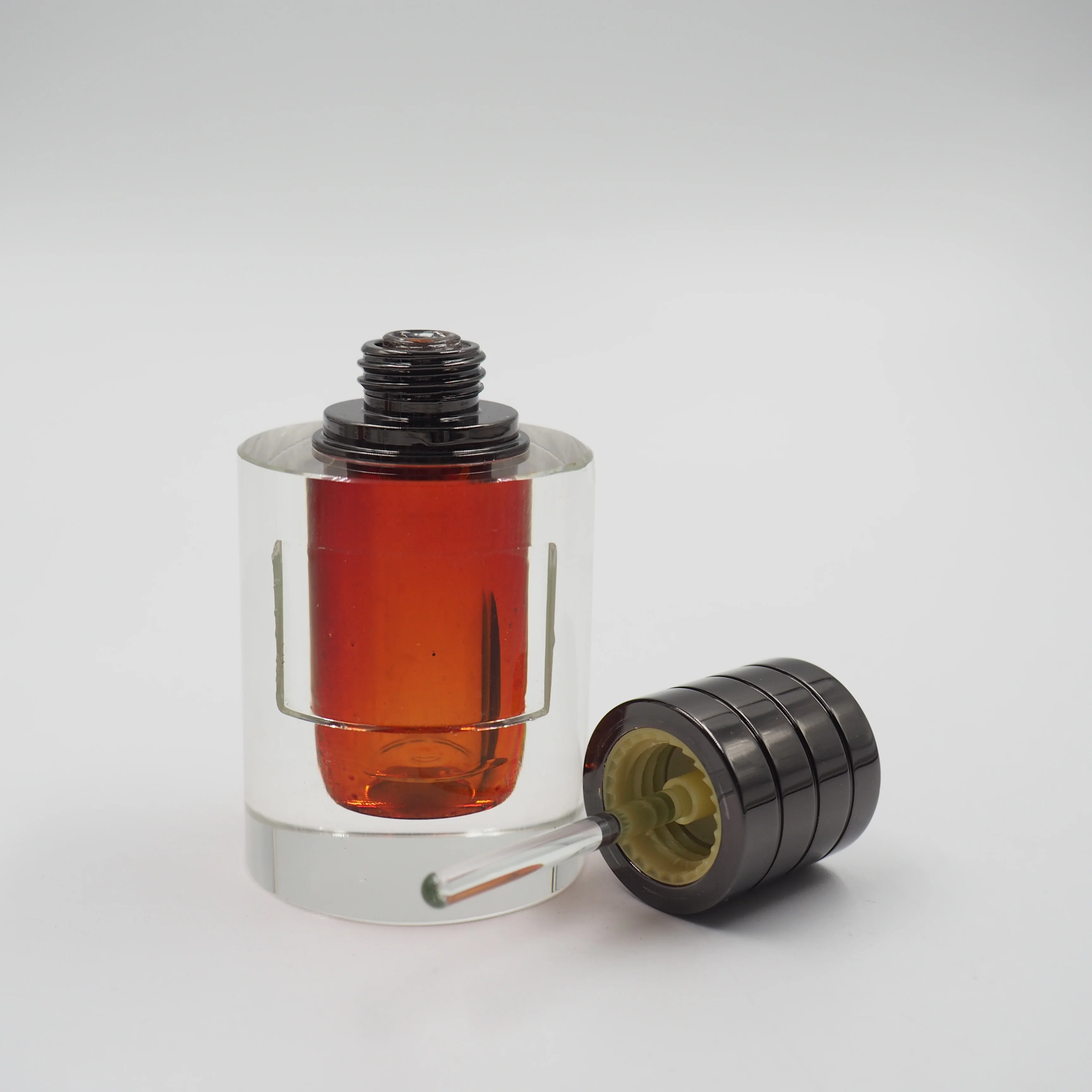 3ml new designed wholesale perfume bottle fancy attar bottle with screw metal collar