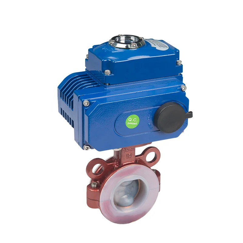 JL900-D6 Exquisite craftsmanship fluorine lined electrical butterfly valve