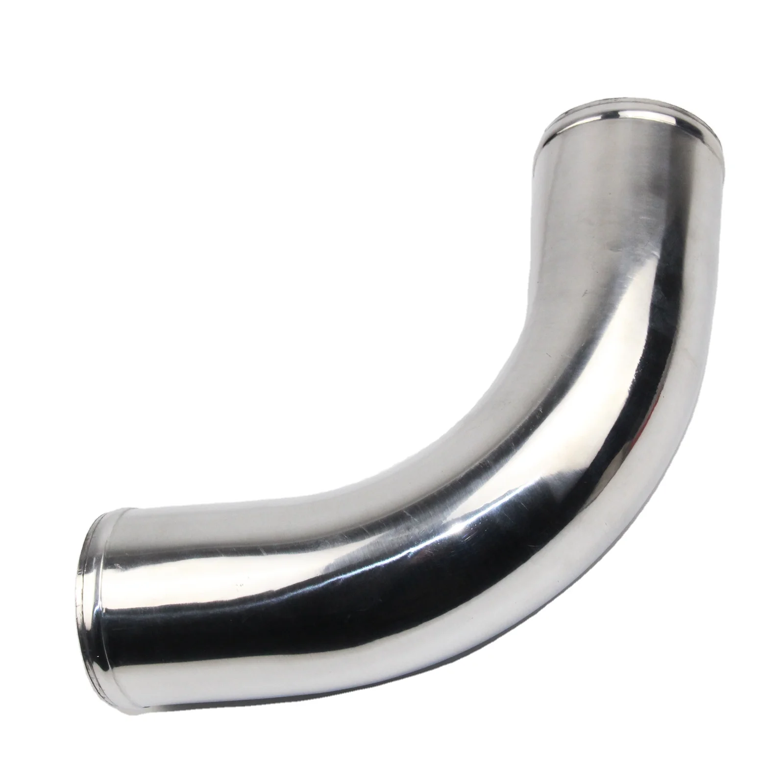 M 11.8in 90Degree Length 300mm   Polishing Aluminum  Intercooler Pipe oil cooler pipe