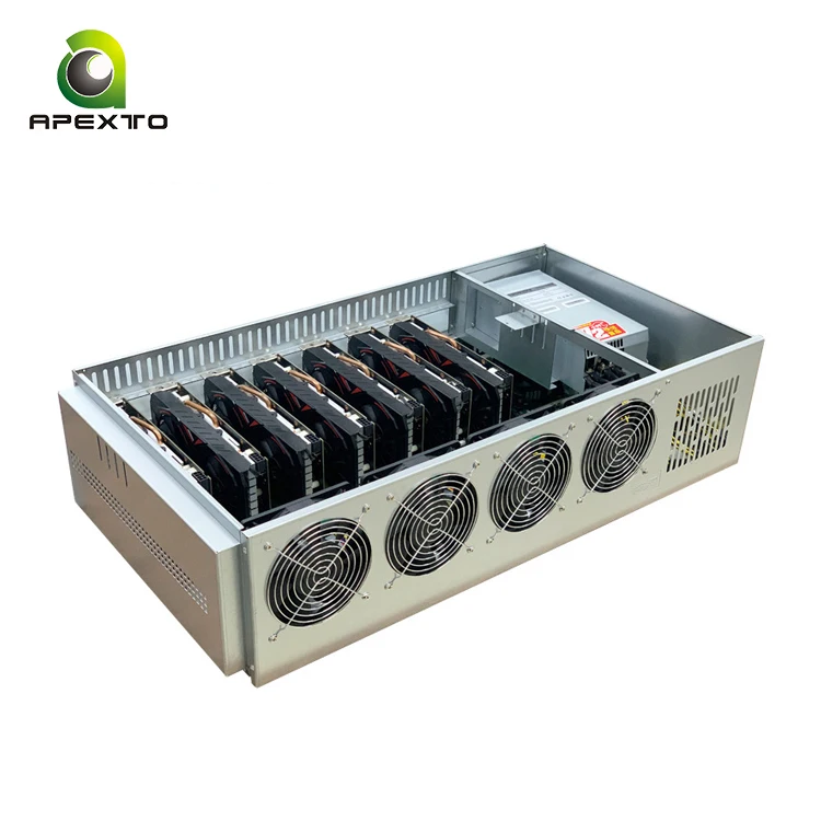 Apexto New stock 847 B85 CPU GPU rig with original 1800W APW7 PSU GPU case