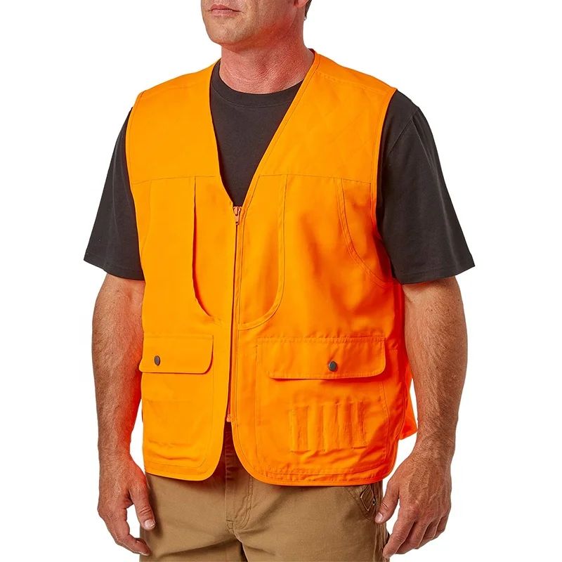 Мужской ярко-оранжевый груз с вышивкой логотипа из 100% полиэстера с защитой от крови для охоты на животных и птиц