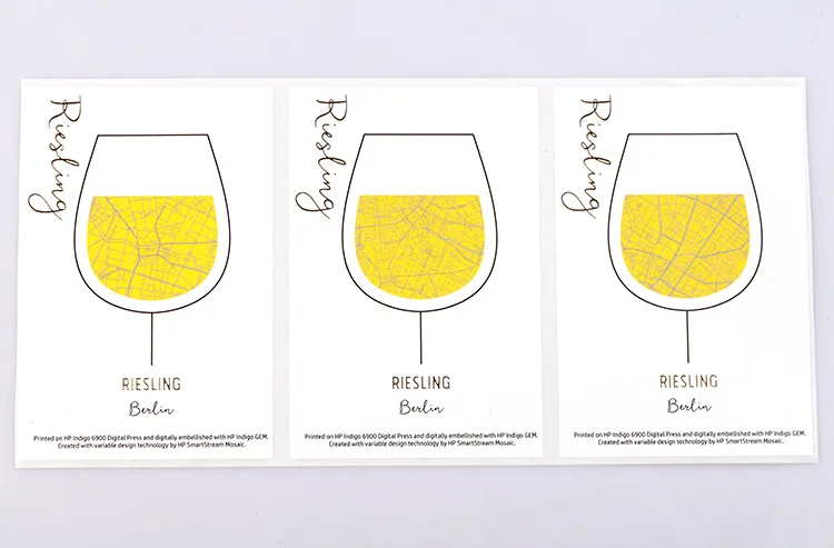 Custom Printed Self Adhesive Gold Stamping Paper Wine Label Stickers for Whisky Liquor Bottles