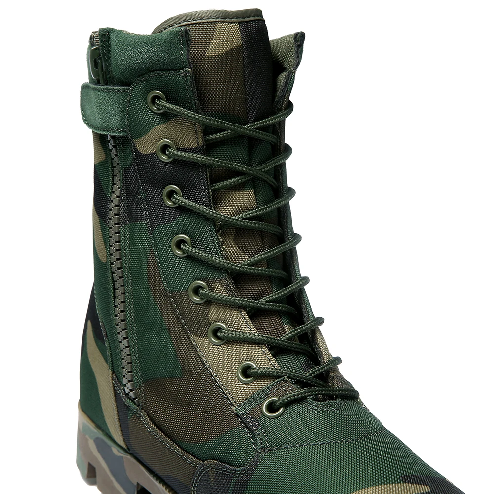 CHINA XINXING Full Fabric Side Stitching Rubber Woodland Tactical  Boots